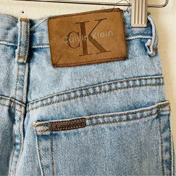 Vintage CK Calvin Klein SIZE 4 blue high rise tapered jeans - Picture 8 of 10